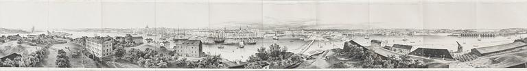 Carl-Johan Billmark, "Panorama de Stockholm pris de la Coupole de l'Eglise de Skeppsholmen".