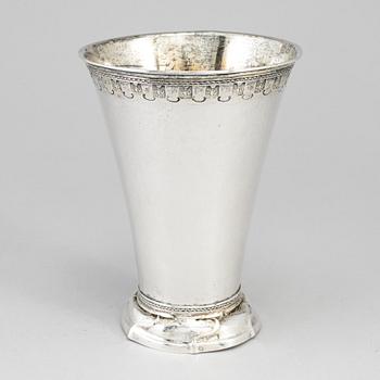 LORENS STABEUS, a silver beaker, Stockholm 1763.