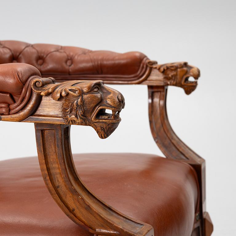 A Neo-renaissance  chair, late 19th century.