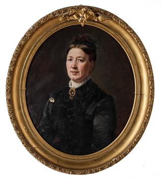 ADELAIDE LEUHUSEN, olja på duk, signerad och daterad 1886.