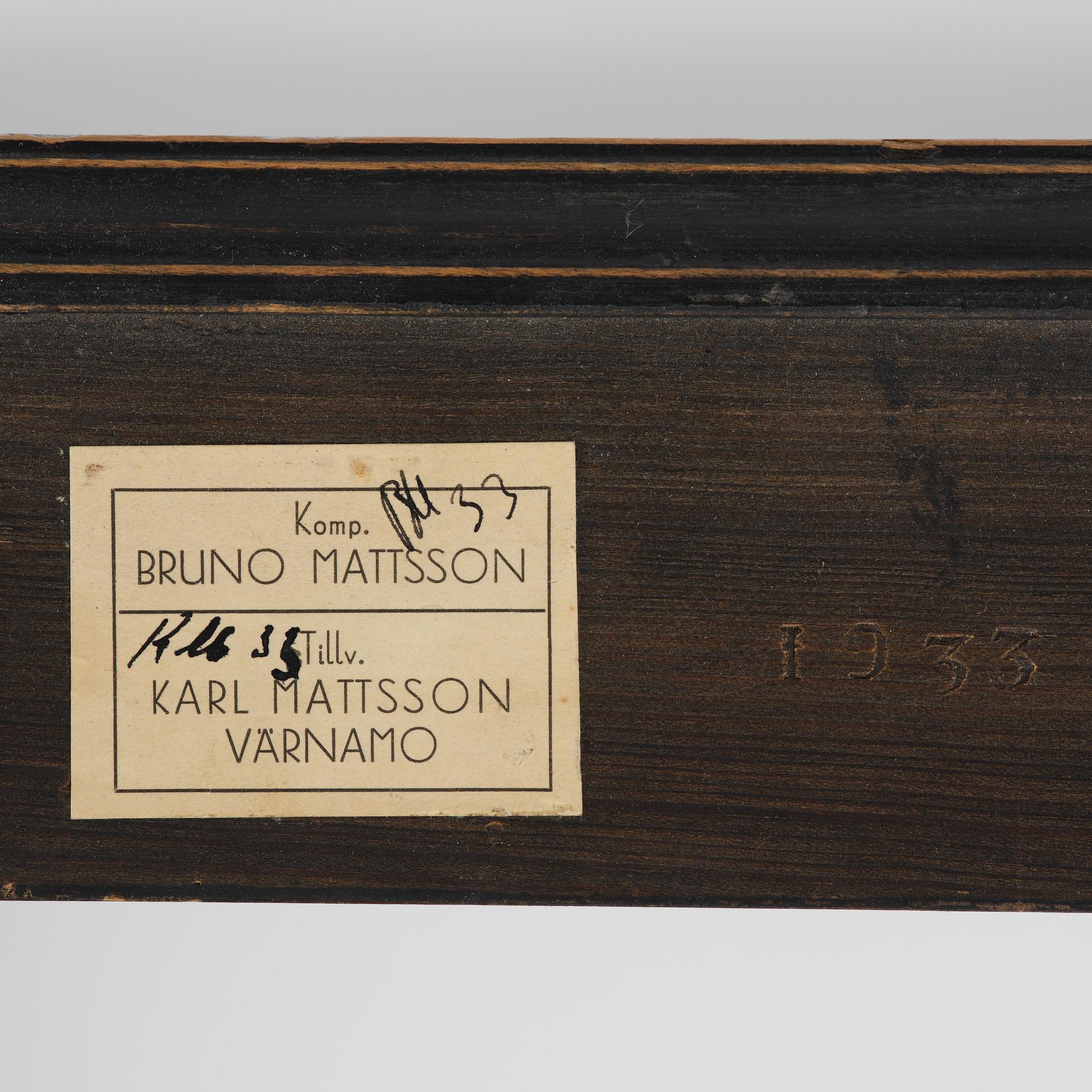 Schatull på benställning av Bruno Mathsson, Firma Karl Mathsson, Värnamo, 1933, samt 1700-tal.