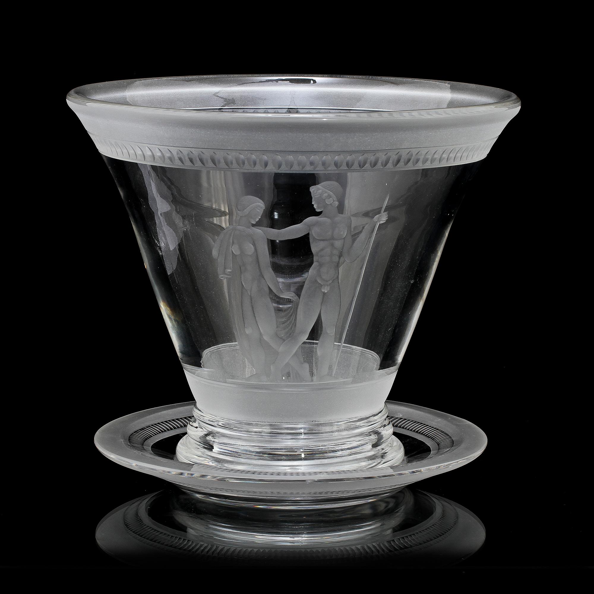 SKÅL samt FAT, glas, Lars Kjellander, 1900-talets första kvartal.