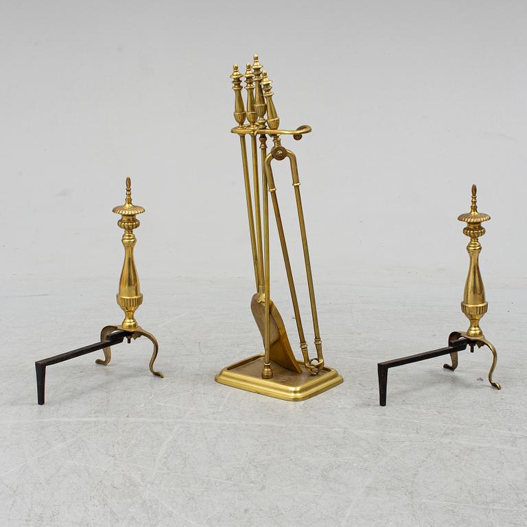 FIRE UTENSILS, 6 parts, 20th century.