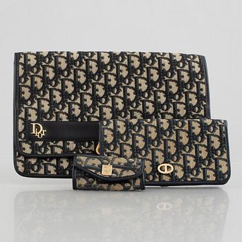 Christian Dior, clutch, key holder and wallet, vintage.