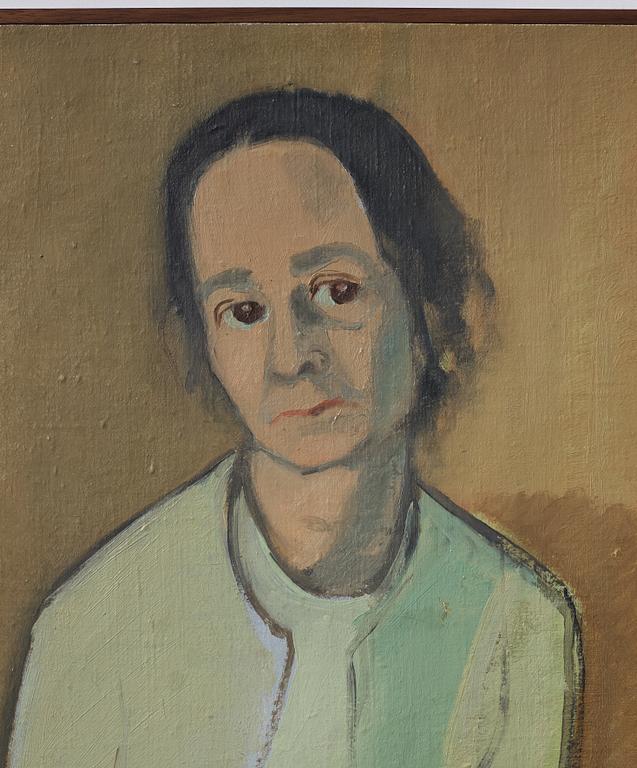 Vera Frisén, olja på uppfodrad duk, signerad.