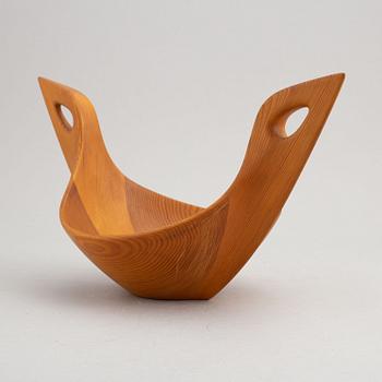 Johnny Mattsson, a wooden bowl, signed.