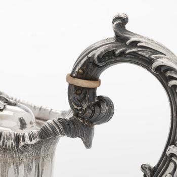 A sterling silver ewer, maker's mark of Robert W Smith, Dublin 1843.