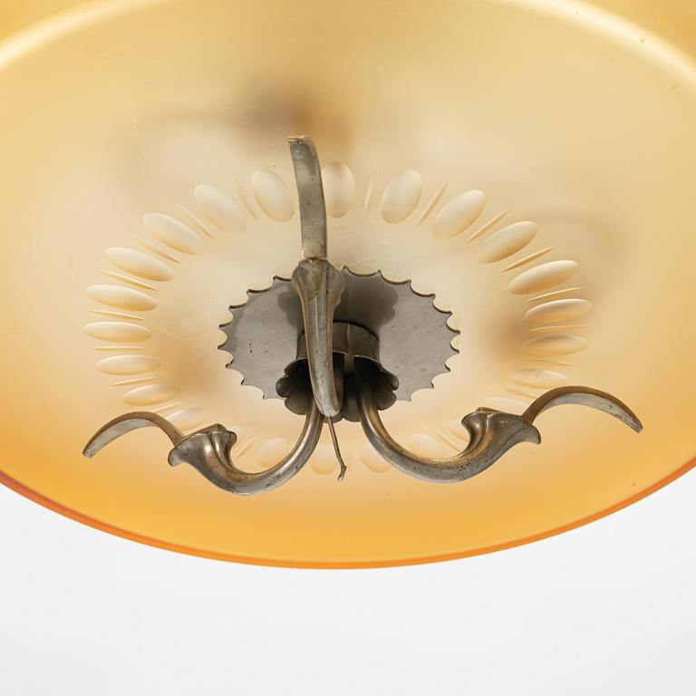 Harald Notini, a 1930's ceiling lamp, variant of model "6362", Arvid Böhlmarks lampfabrik, Sweden.
