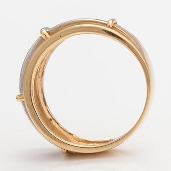 Ring, 14K guld, diamanter ca. 0.05 ct tot.