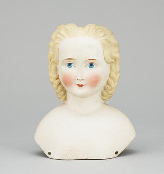 908. A 1860s-70s doll head, probably Germany.