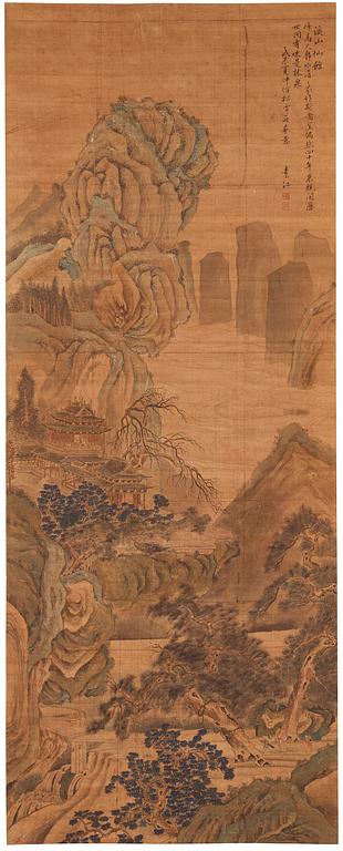 Yuan Jiang, after, Yuan Jiang, (Active 1690-1739), efter. Ink and colour on silk.