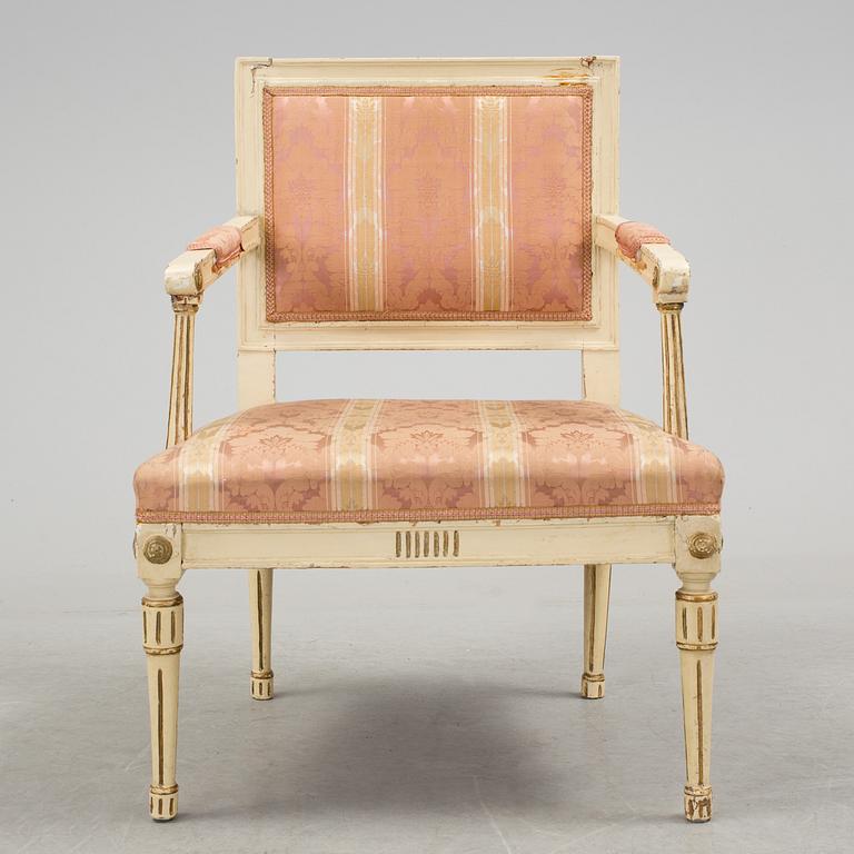 A late Gustavian Swedish armchair.