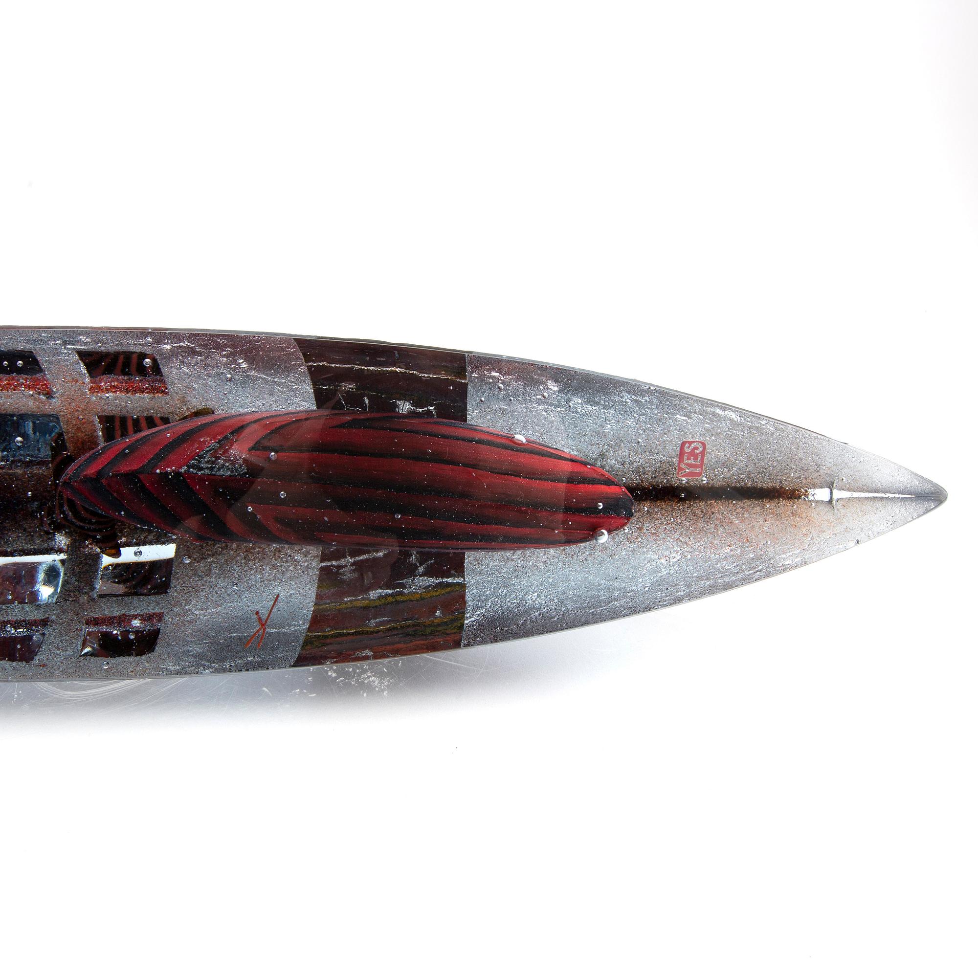 Bertil Vallien, a signed Unique boat sculpture.