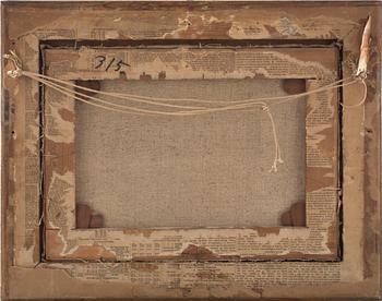 OKÄND KONSTNÄR, olja på papper. 1800-talets mitt.