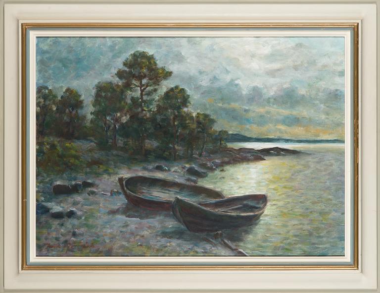 Ina Sjöström, olja på duk, signerad.