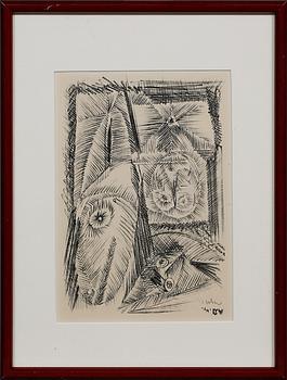 Asger Jorn · ASGER JORN, litografi, signerad, daterad i tryck -44.