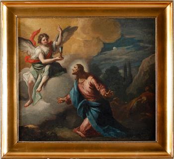 OKÄND KONSTNÄR, olja på duk, uppfodrad, 1800-tal.