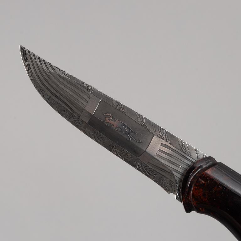 Patrik Nilsson & Mattias Styrefors, knife, "Dragon Knife", signed and dated 2017.