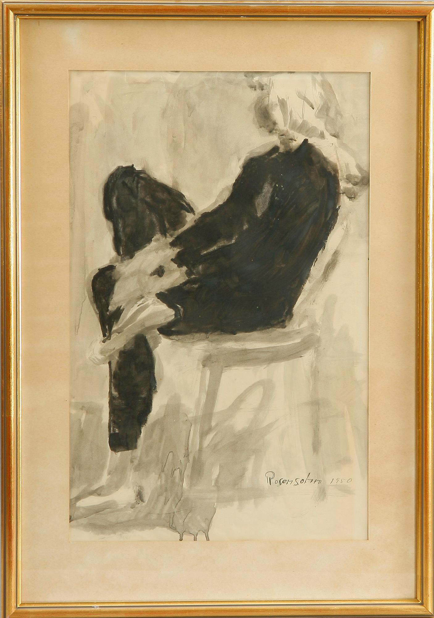 LENNART ROSENSOHN, akvareller samt pastell, 3 st, sign.
