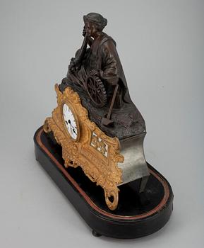 BORDSKLOCKA, brons, nyrokoko, 1800-talets senare hälft.