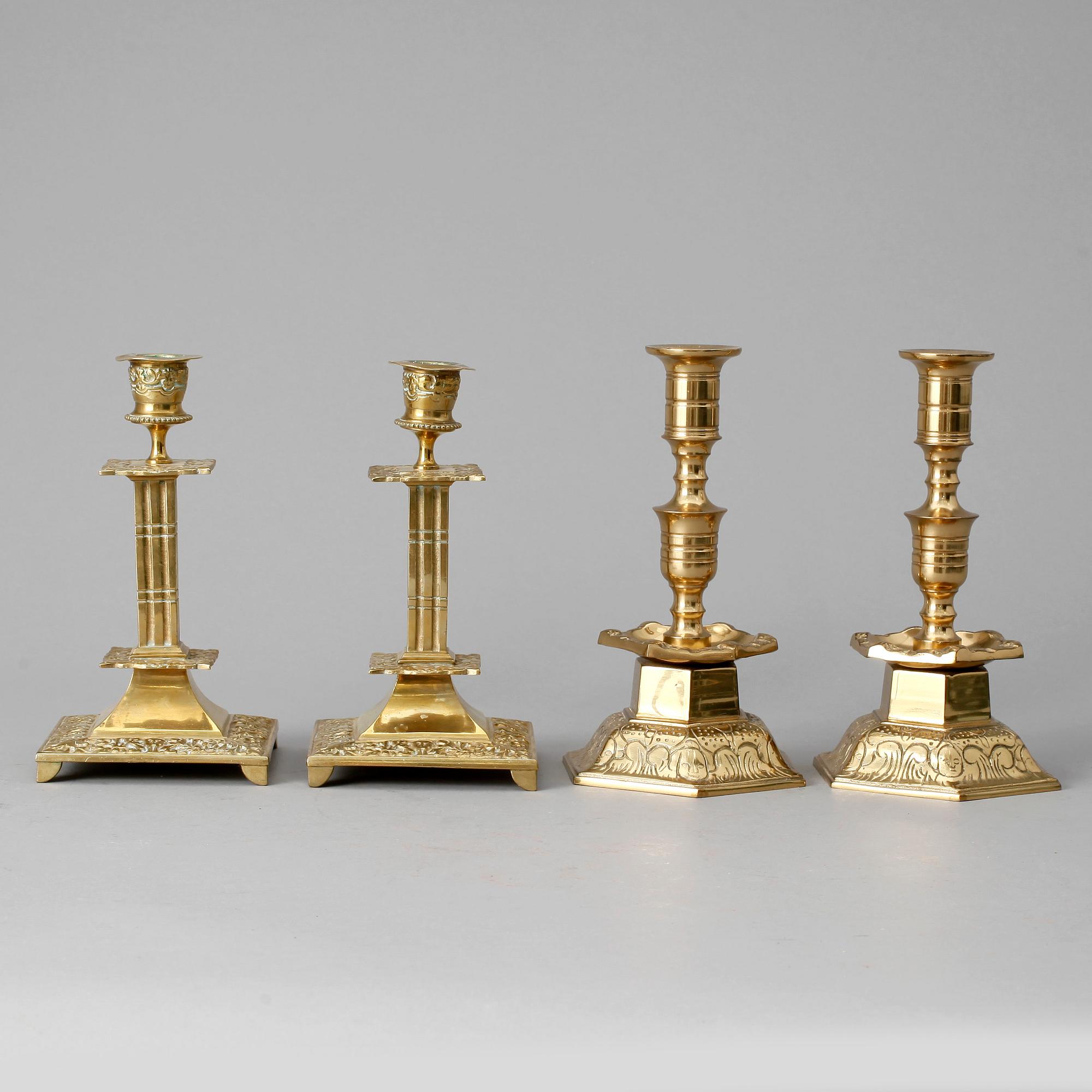 LJUSSTAKAR, 2+2, malm, 1900-tal.