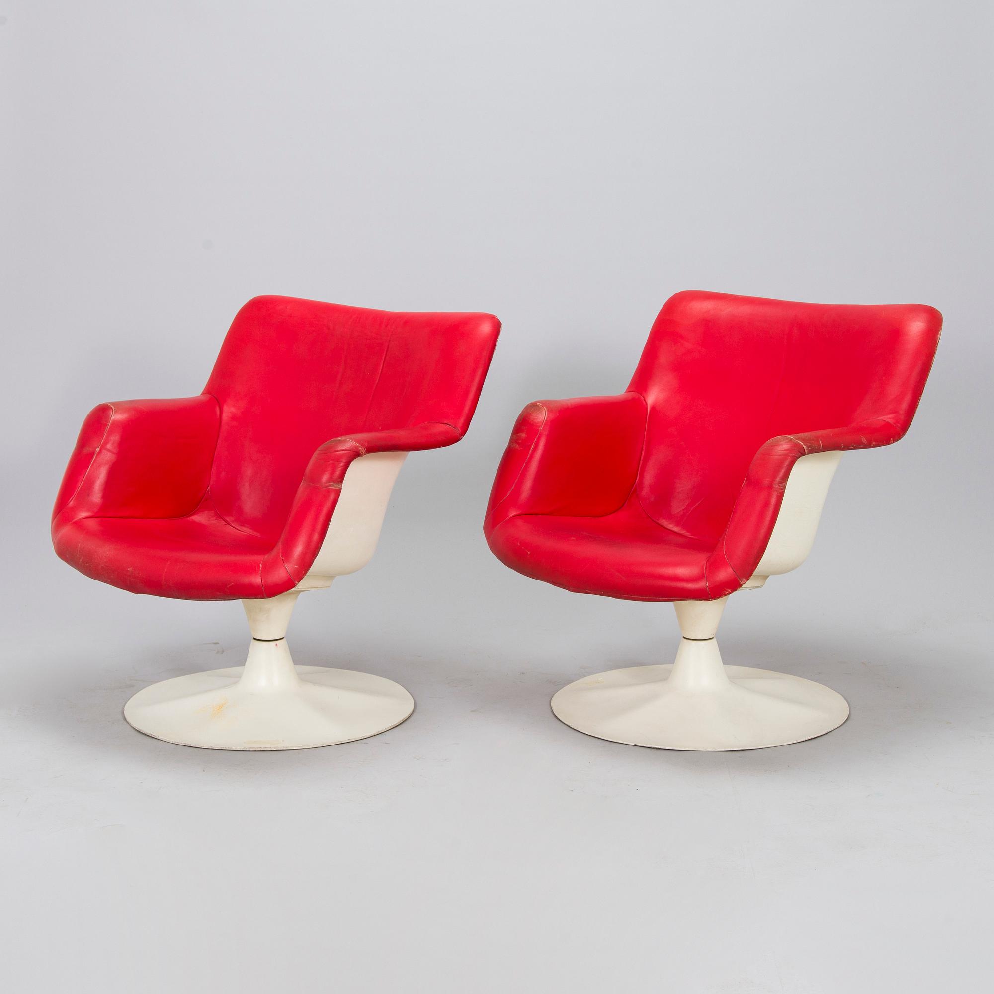 Yrjö Kukkapuro, pöytä "Saturnus" ja tuoleja, 4 kpl, "Junior", Haimi, 1960-luku.