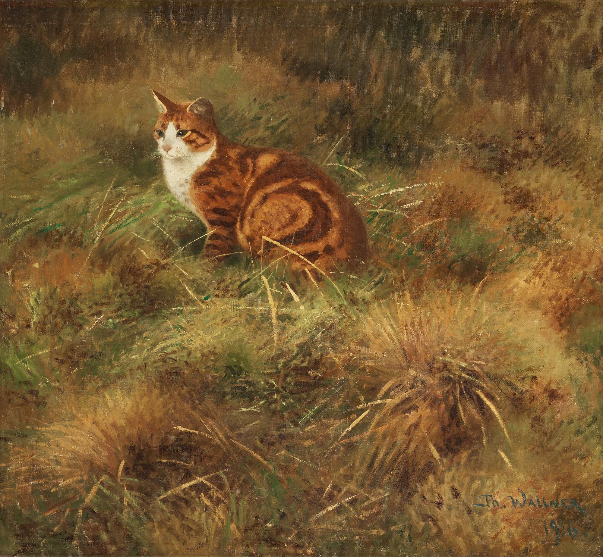 Thure Wallner, Sommarlandskap med katt.