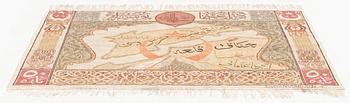 Matta, antik turkisk med "Gallipoli"-mönster, signerad, ca 101 x 159 cm.