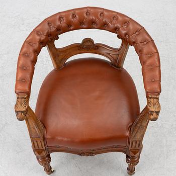 A Neo-renaissance  chair, late 19th century.
