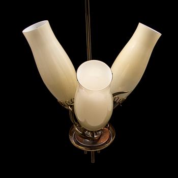 TAKLAMPA, modell 51122, märkt Idman, 1900-talets mitt. Höjd 70 cm.