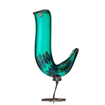 58. Alessandro Pianon, a "Pulcino" glass sculpture of a bird, Vistosi, Murano, Italy 1960's.