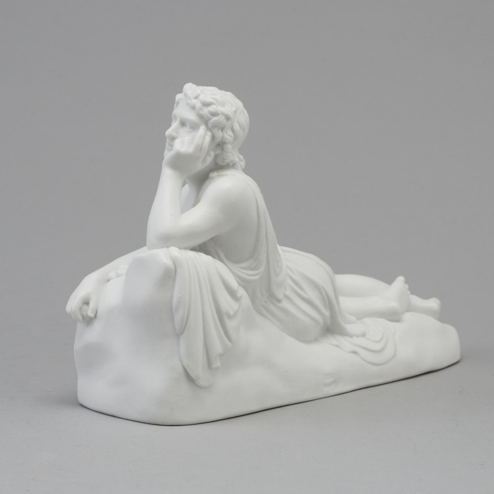 A bisquit scultpure of from John the Baptist sermon, after Bertel Thorvaldsen, Bing & Gröndahl, Denmark, 1870s.