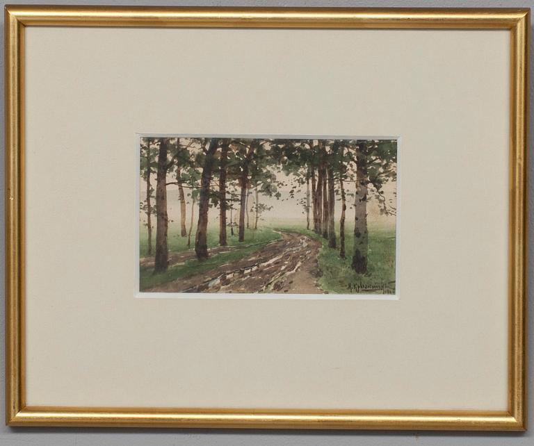 KONSTANTIN JAKOLEVICH KRYSHITSKI, olja på papper, signerad och daterad 1906.