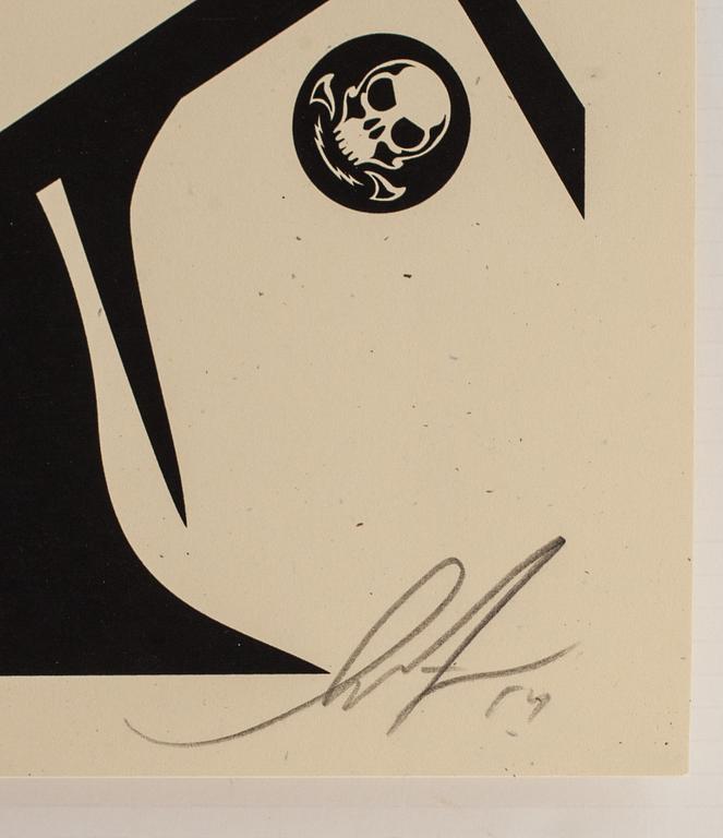 SHEPARD "OBEY" FAIREY, litografi, signerad, numrerad och daterad 443/450, -14.