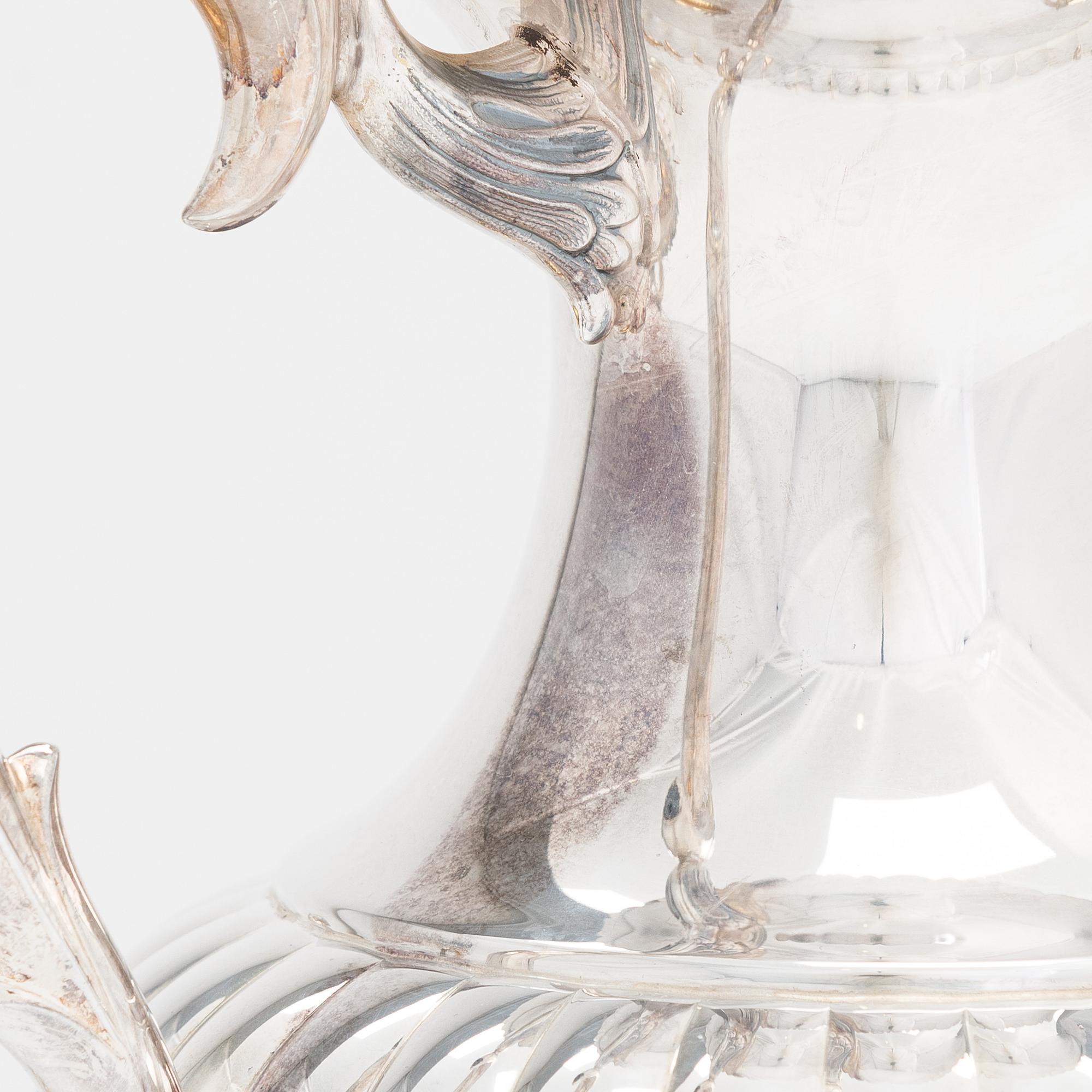 A 3-piece silver coffee set, Kultakeskus, Hämeenlinna 1984.