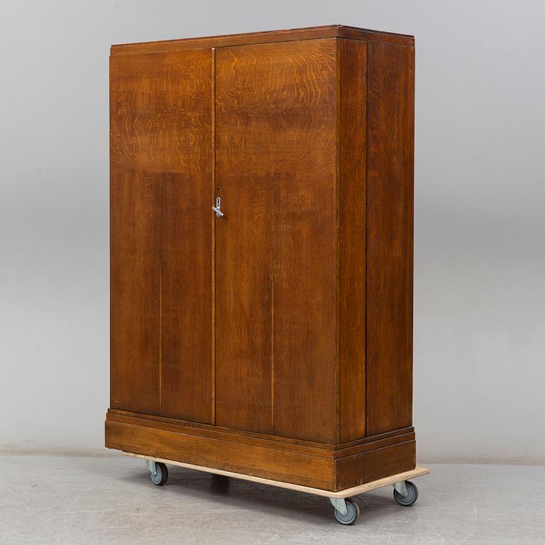 1930s, Mahogany and Oak Compactom Ltd Gentleman's Wardrobe.