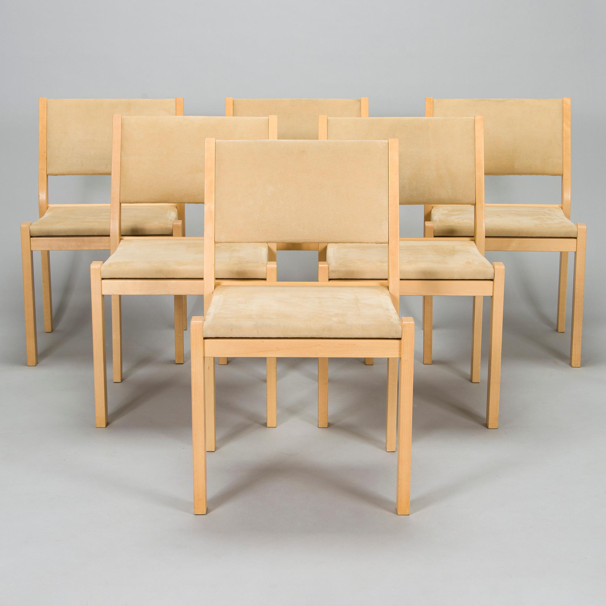 Alvar Aalto, stolar, 6 st, Artek, 2004.