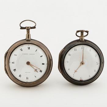 POCKET WATCHES, 2 pcs, London.