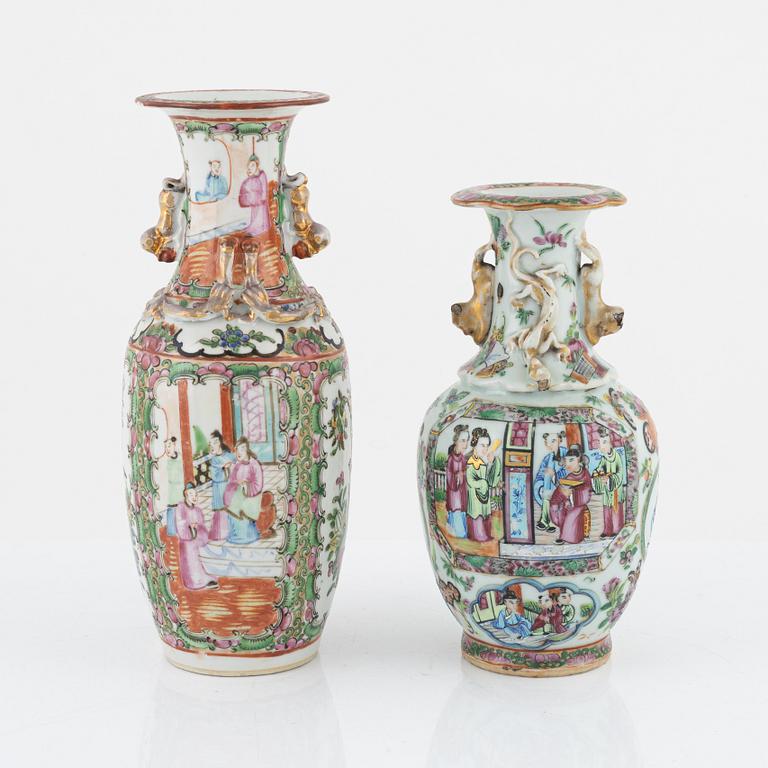 Two Kanton style porcelain vases, China, early 20th century.