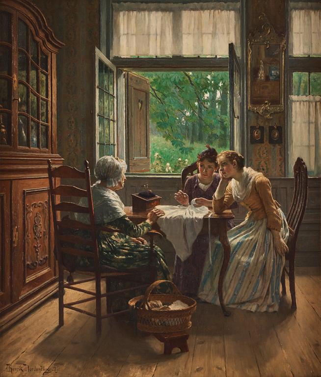 Henrik Nordenberg, At the sewing table.