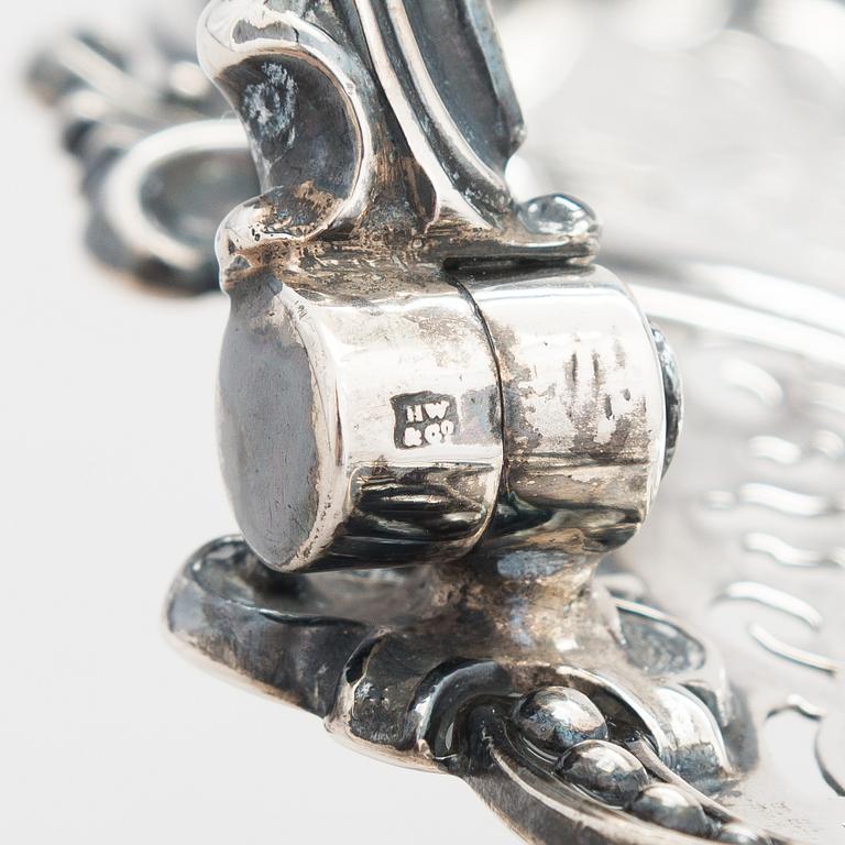 A Victorian sterling silver sweetmeat basket, maker's mark of Henry Wilkinson & Co, Sheffield 1855.