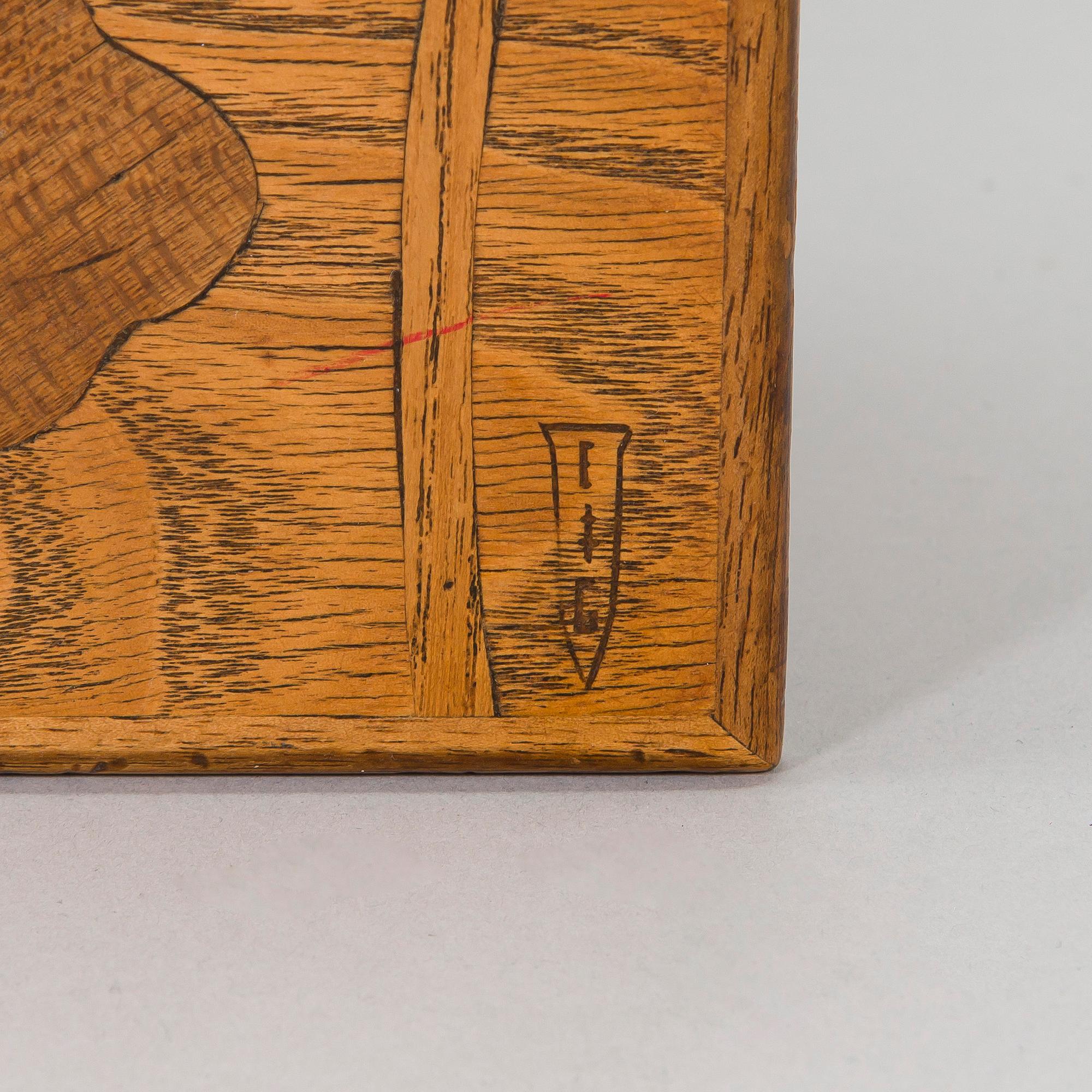 Satsbord, 4 delar, Art Nouveau, Mellaneuropa, omkring 1900.