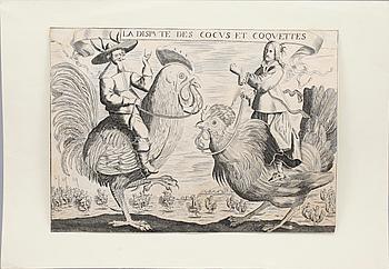 GRAVYRER, 2 st, bla Cornelius Cort, 1600-tal.
