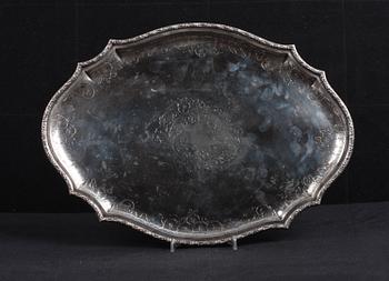 BRICKA, silver. Svenska importstämplar.