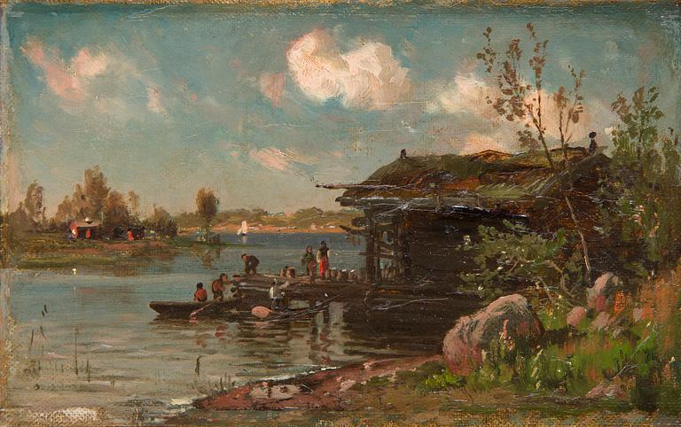 Hjalmar Munsterhjelm, At The Boathouse.
