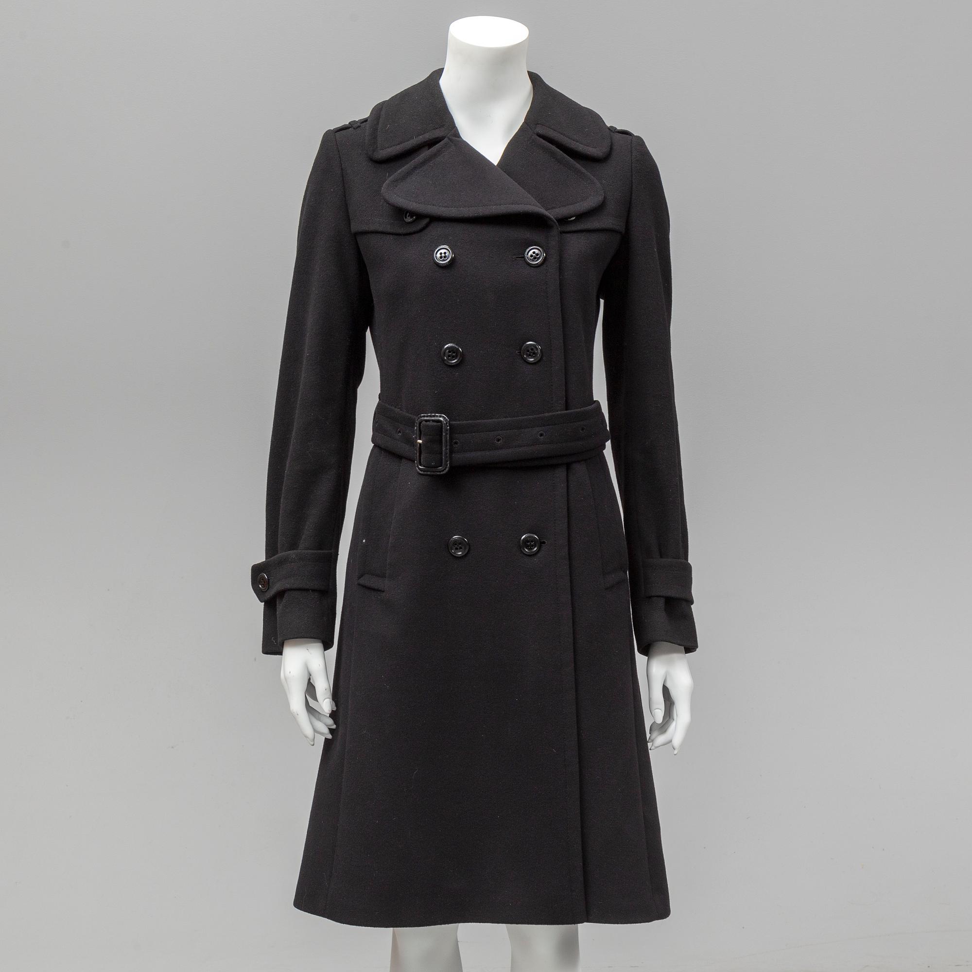 BURBERRY, a wool and cashmere blend coat, size 36.