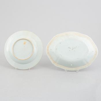 Nine pieces of Chinese porcelain, Qing dynasty, 18th-19th century.