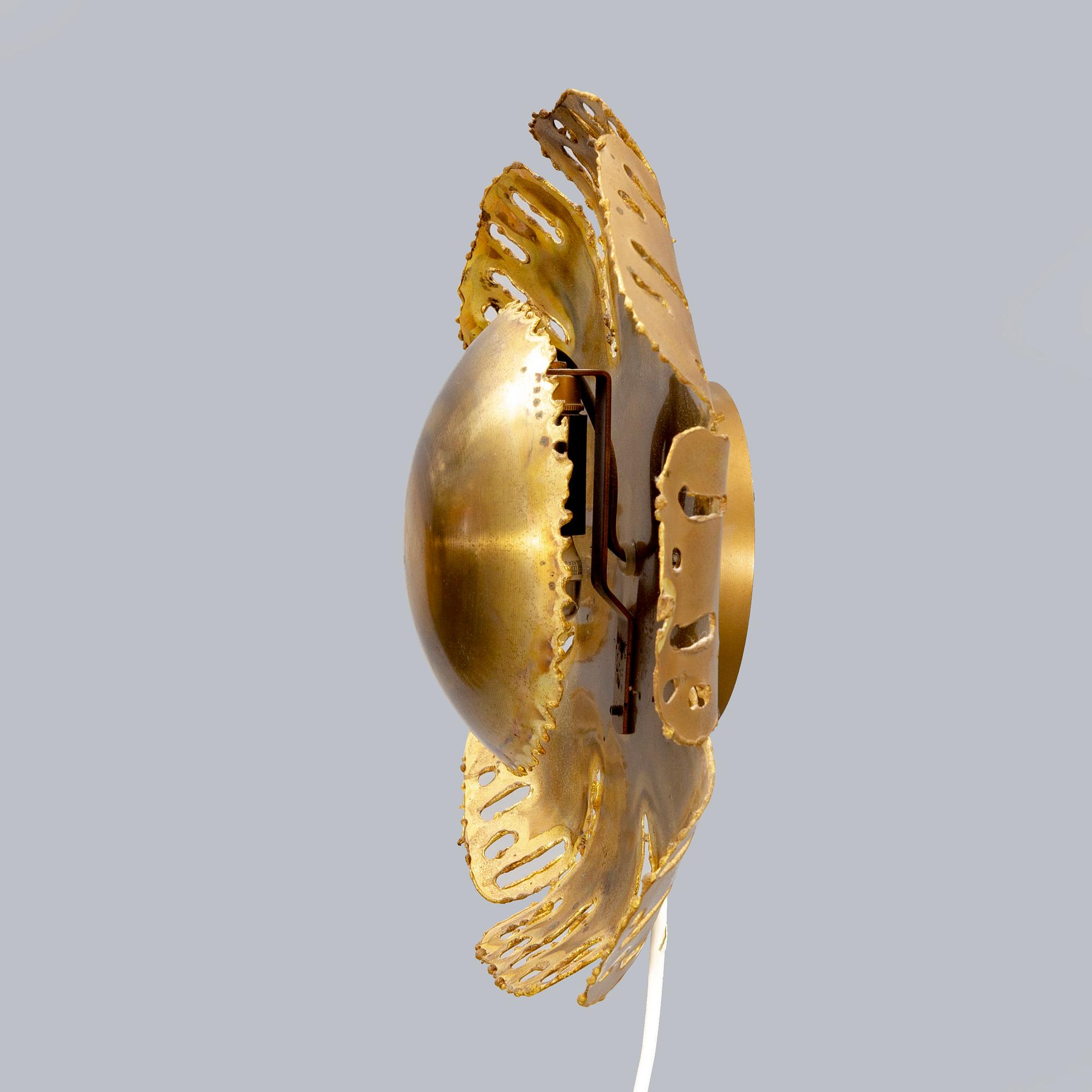 A set of brass ceiling pendant and wall lamp by Svend Aage Holm Sørensen later part of the 20th century.