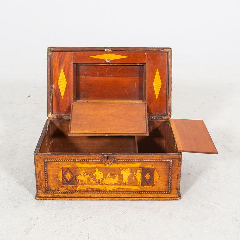 An 18th century mahogany box.