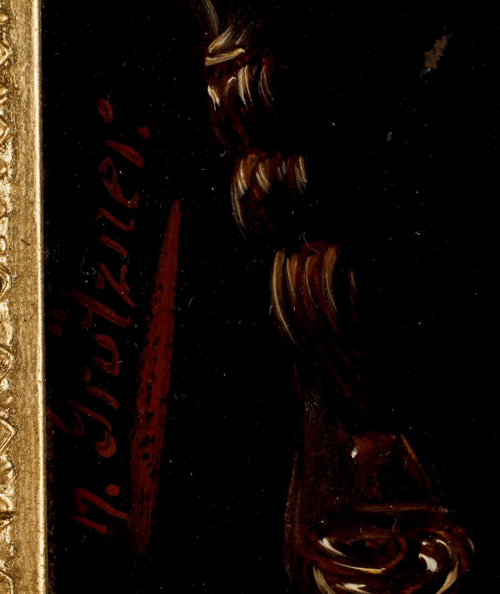 EDOUARD VON GRÜTZNER, kopior efter, ett par, olja på pannå.